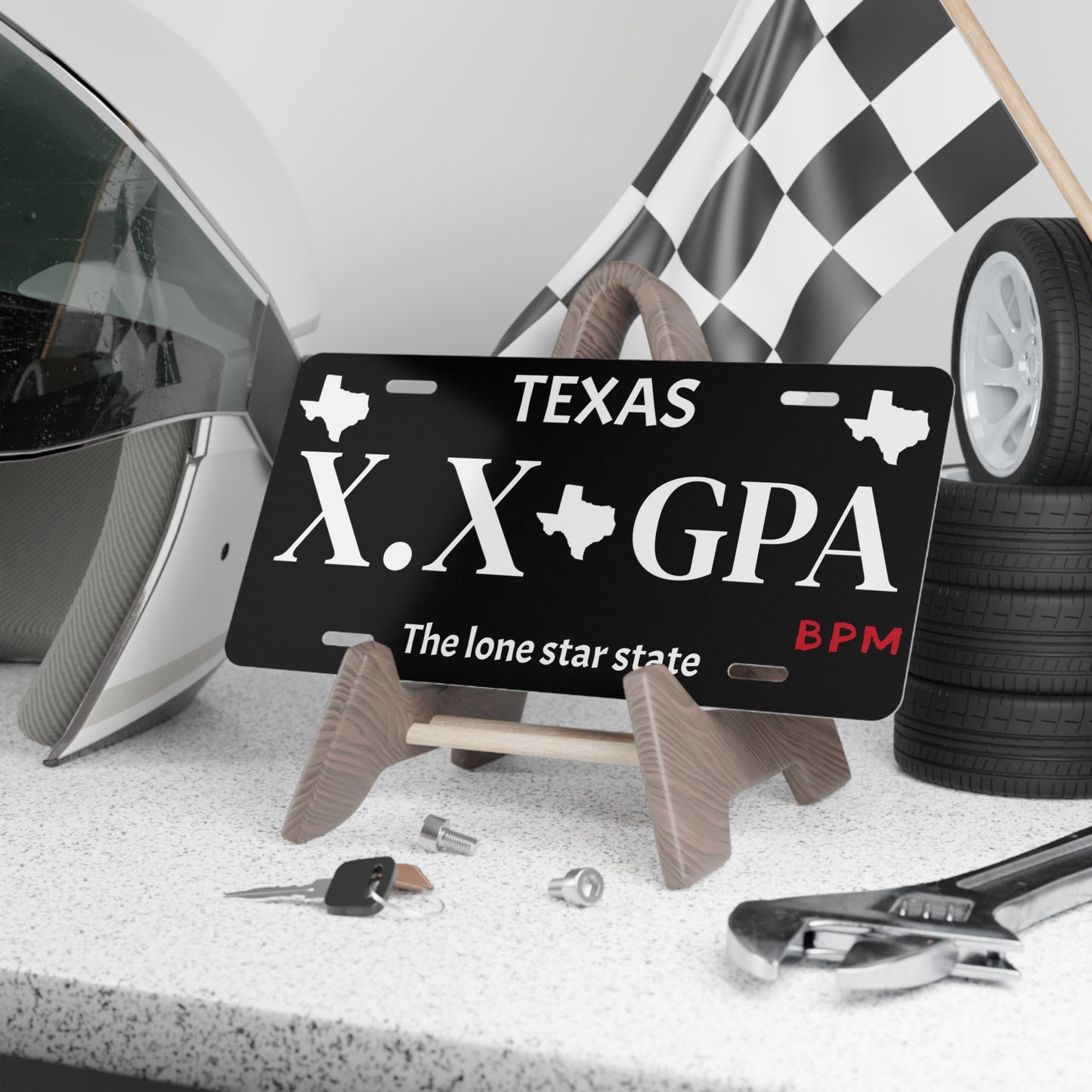 CUSTOM GPA novelty license plate
Funny vanity tag for car enthusiasts or students
Decorative aluminum license plate for auto lovers