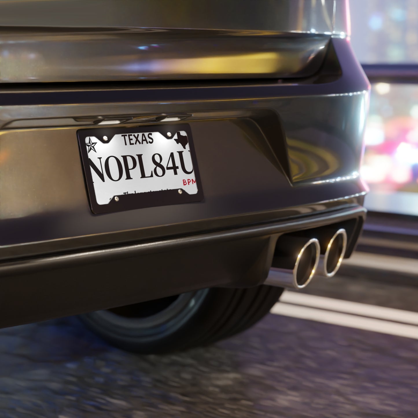 White NOPL84U custom vanity license plate
Funny novelty car tag for gearheads
White aluminum license tag for automotive décor or gifts