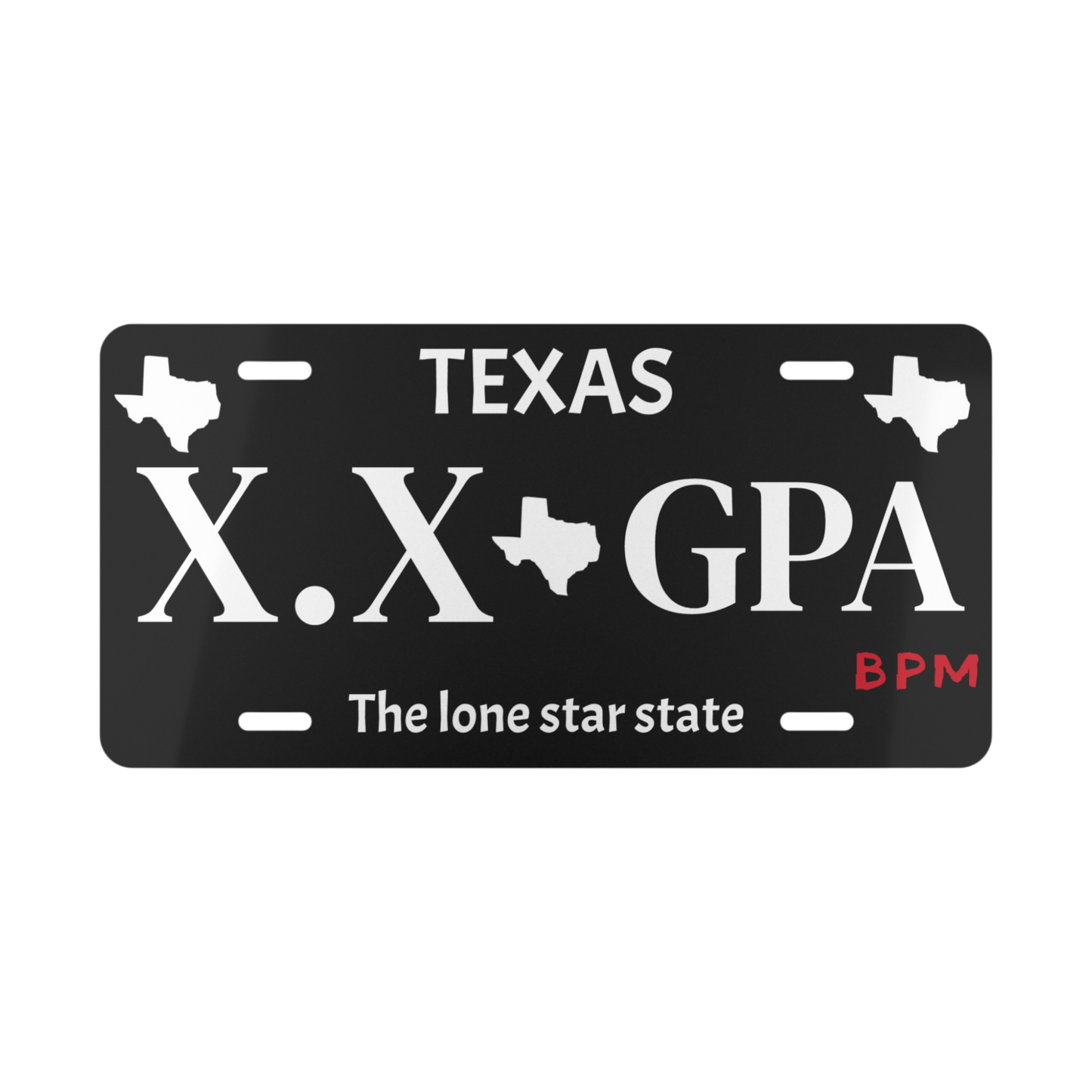 CUSTOM GPA novelty license plate
Funny vanity tag for car enthusiasts or students
Decorative aluminum license plate for auto lovers